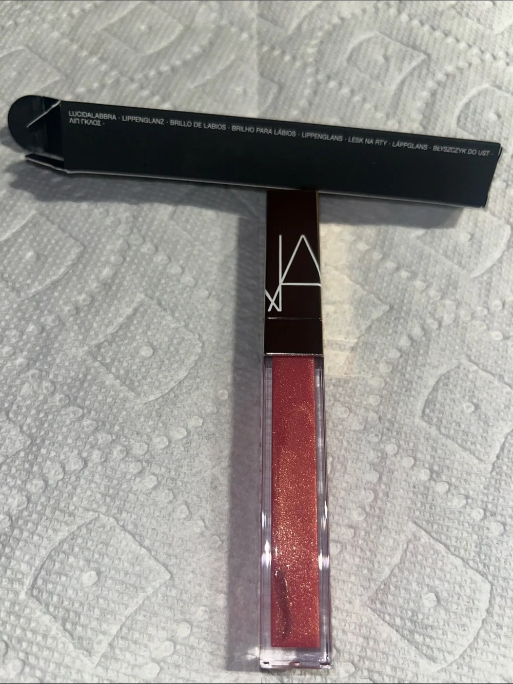 NARS Afterglow Lip Shine — Shimmery Coral Pink (Orgasm 777)